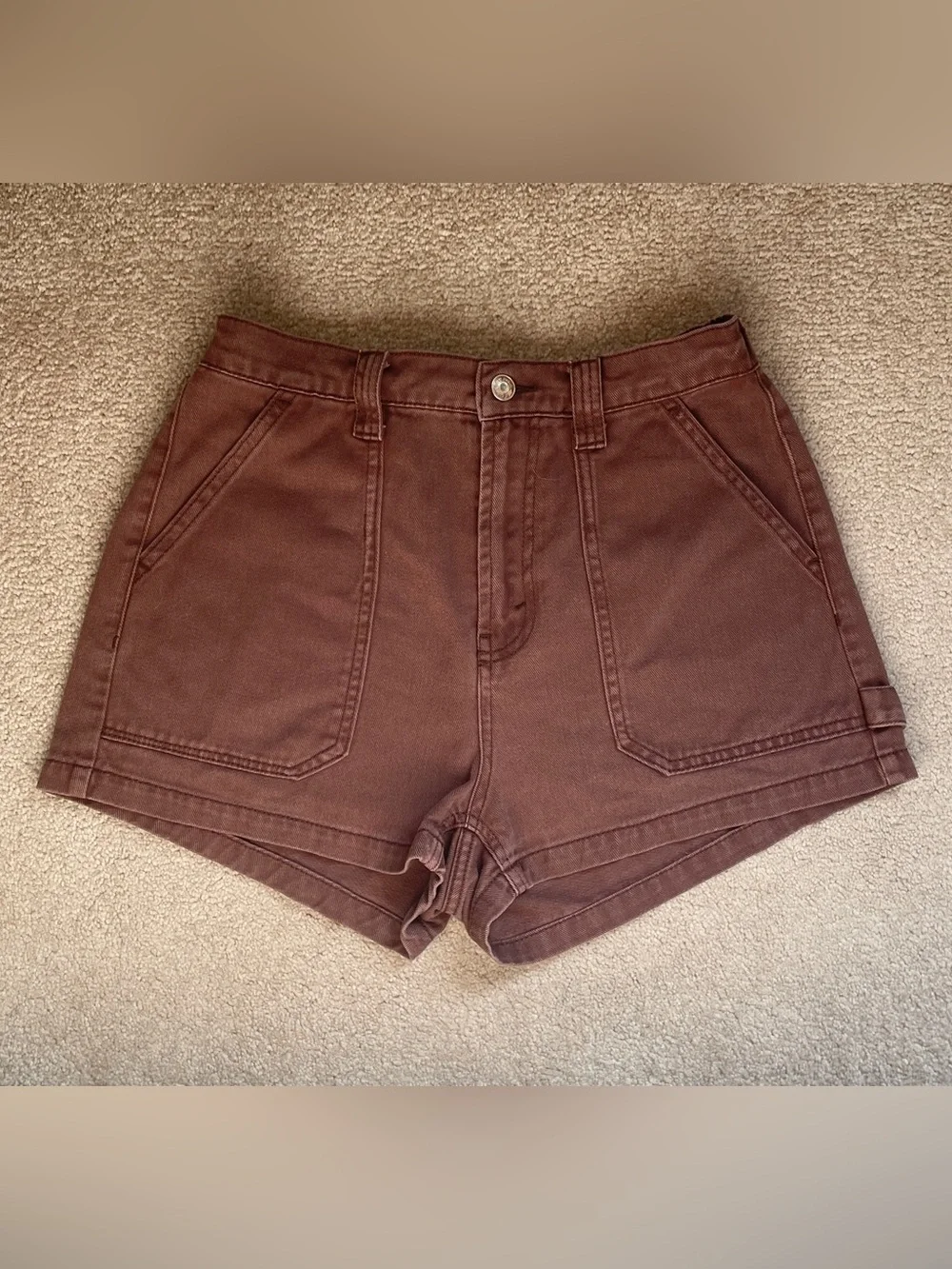 Wild Fable Brown Super High-Rise Utility Shorts, Size 6
